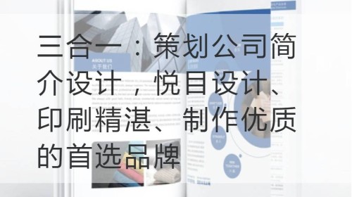 三合一：策划公司简介设计，悦目设计、印刷精湛、制作优质的首选品牌